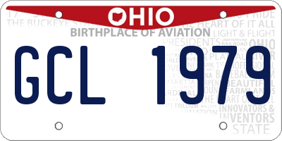 OH license plate GCL1979