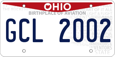 OH license plate GCL2002