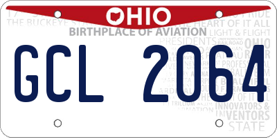 OH license plate GCL2064