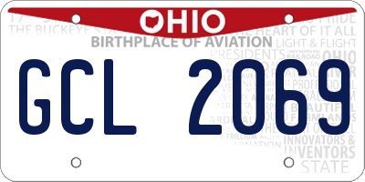 OH license plate GCL2069