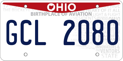 OH license plate GCL2080