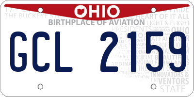 OH license plate GCL2159