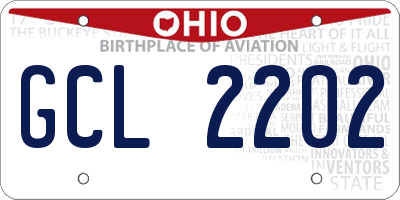 OH license plate GCL2202
