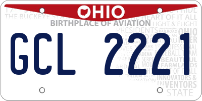 OH license plate GCL2221