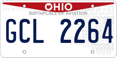OH license plate GCL2264