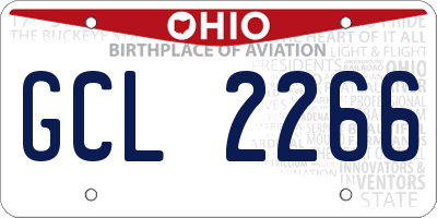 OH license plate GCL2266