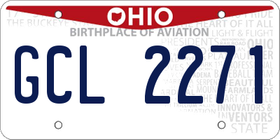 OH license plate GCL2271