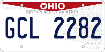 OH license plate GCL2282