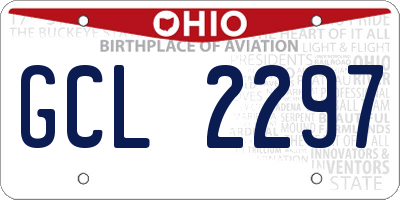 OH license plate GCL2297
