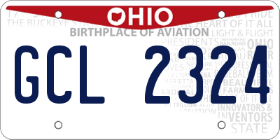 OH license plate GCL2324
