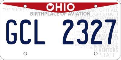 OH license plate GCL2327