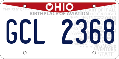 OH license plate GCL2368