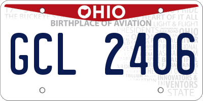 OH license plate GCL2406