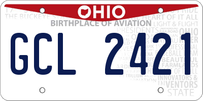 OH license plate GCL2421