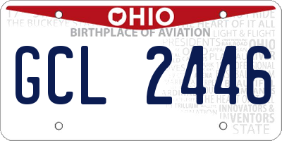 OH license plate GCL2446