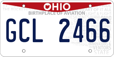 OH license plate GCL2466