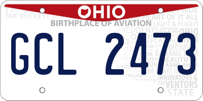 OH license plate GCL2473