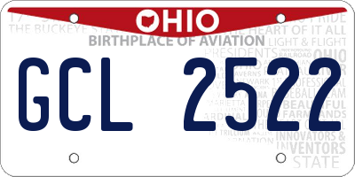 OH license plate GCL2522