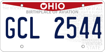 OH license plate GCL2544