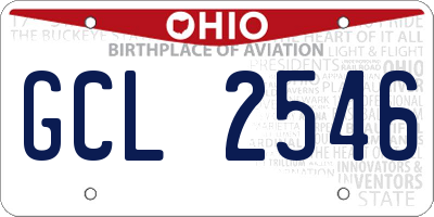 OH license plate GCL2546