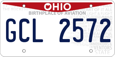 OH license plate GCL2572