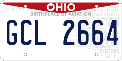 OH license plate GCL2664