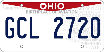 OH license plate GCL2720