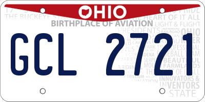 OH license plate GCL2721