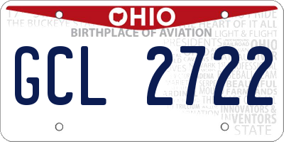 OH license plate GCL2722