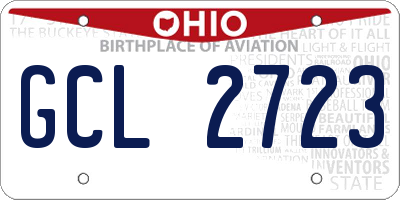 OH license plate GCL2723
