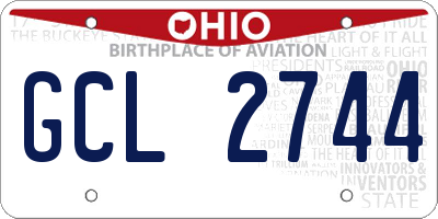 OH license plate GCL2744