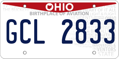 OH license plate GCL2833