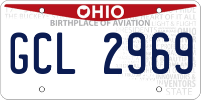 OH license plate GCL2969