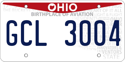 OH license plate GCL3004