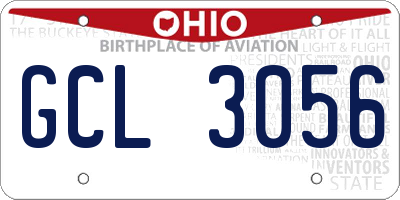 OH license plate GCL3056