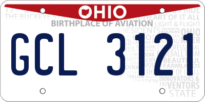 OH license plate GCL3121