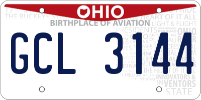 OH license plate GCL3144