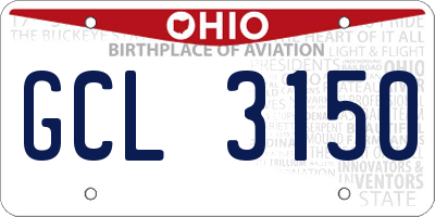 OH license plate GCL3150