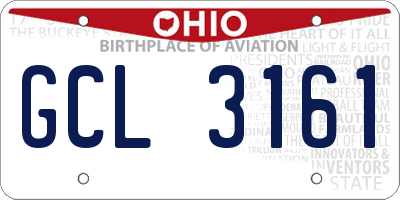 OH license plate GCL3161