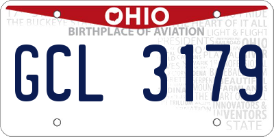 OH license plate GCL3179
