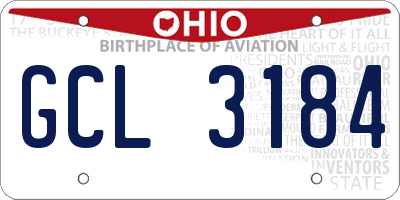 OH license plate GCL3184