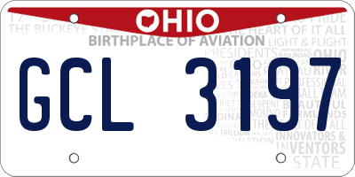 OH license plate GCL3197