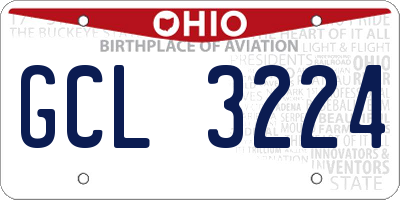 OH license plate GCL3224