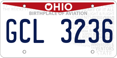 OH license plate GCL3236