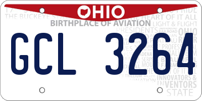OH license plate GCL3264