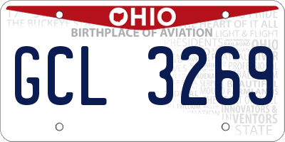 OH license plate GCL3269