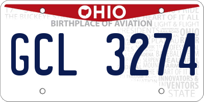OH license plate GCL3274