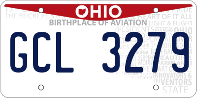OH license plate GCL3279