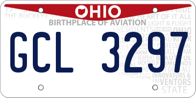 OH license plate GCL3297