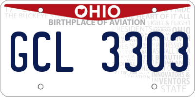 OH license plate GCL3303